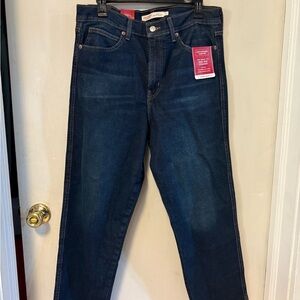 Levi's Signature High Rise Straight Jeans - Dark Blue